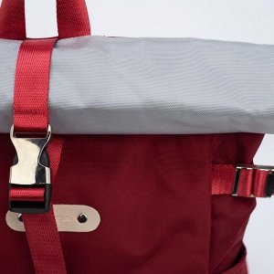 Рюкзак, отдел на карабине, 2 наружных кармана, цвет бордовый