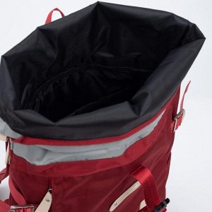 Рюкзак, отдел на карабине, 2 наружных кармана, цвет бордовый