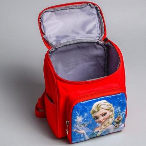 Рюкзак «Эльза», 21 х 29 см, отдел на молнии, н/карман, 2 бок.кармана, Холодное сердце