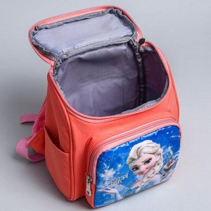 Рюкзак «Эльза», 21 х 29 см, отдел на молнии, н/карман, 2 бок.кармана, Холодное сердце