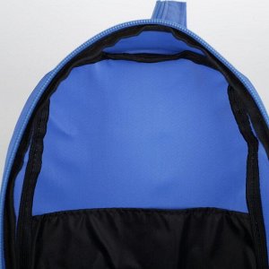 Рюкзак молодёжный, отдел на молнии, 2 наружных кармана, цвет васильковый