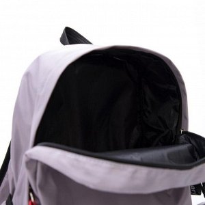 Рюкзак, отдел на молнии, наружный карман, 2 боковых кармана, косметичка, цвет серый