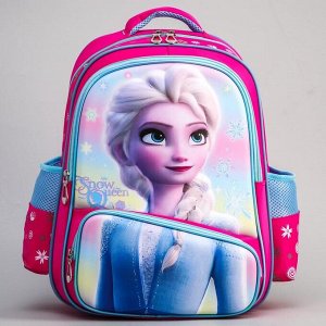 Ранец школьный с жестким карманом "Snow queen", Холодное сердце