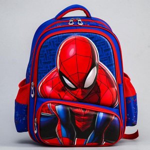 Ранец школьный с жестким карманом, Человек-паук
