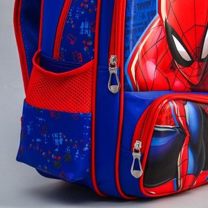 Ранец школьный с жестким карманом, Человек-паук