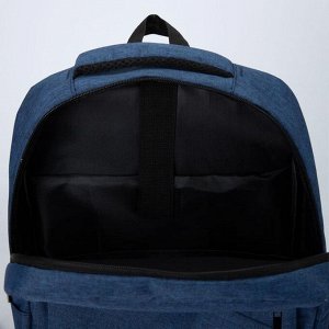 Рюкзак, отдел на молнии, наружный карман, с USB, цвет синий