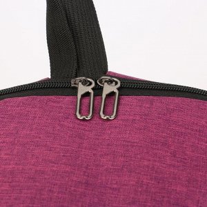 Рюкзак, отдел на молнии, с USB, цвет фиолетовый/чёрный