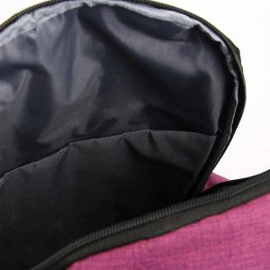 Рюкзак, отдел на молнии, с USB, цвет фиолетовый/чёрный