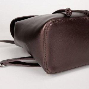 Рюкзак, отдел на клапане, цвет коричневый