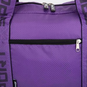 Сумка спортивная, отдел на молнии, наружный карман, длинный ремень, цвет фиолетовый