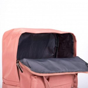 Рюкзак-сумка, отдел на молнии, 3 наружных кармана, цвет персиковый