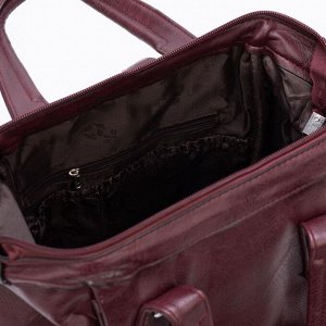 Рюкзак молодёжный, отдел на молнии, 5 наружных карманов, с USB, цвет бордовый