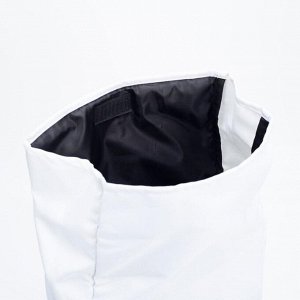 Рюкзак, отдел на клапане, наружный карман, цвет белый/чёрный