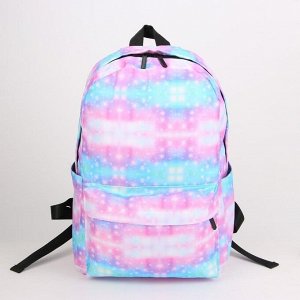 Рюкзак, отдел на молнии, наружный карман, 2 боковых кармана, поясная сумка, цвет розовый/голубой