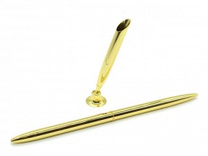 Ручка тонкая с высокой подставкой цв.золото. 185*15мм