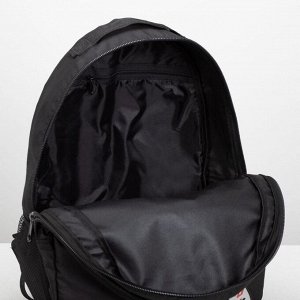 Рюкзак туристический, 35 л, 2 отдела на молниях, наружный карман, 2 боковые сетки, цвет чёрный