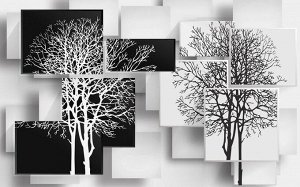 3D Фотообои «Деревья в стиле модерн»