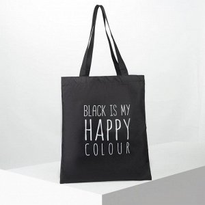 Сумка шопер Black color 35х0,5х40 см, отд без молнии, без подкладки, цвет чёрный