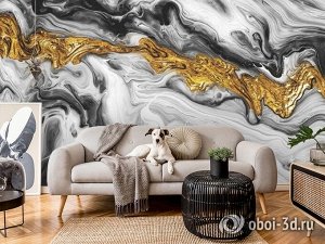 3D Фотообои  «Золотая лава»