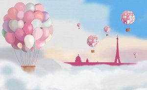 Фотообои детские «Корзина с шарами»