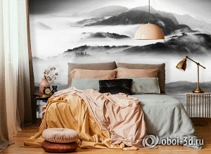 3D Фотообои «Японские мотивы: Туман над озером»