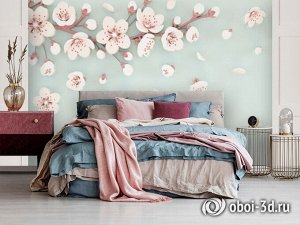 3D Фотообои  «Сакура в саду»
