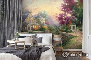 3D Фотообои  «Томас Кинкейд. Сказочный домик»