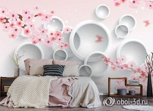 3D Фотообои  «Сакура в цвету»