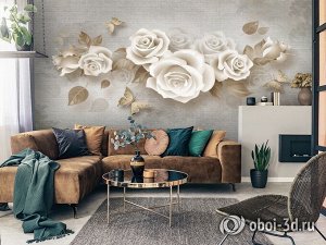 3D Фотообои  «Золотистая безмятежность»