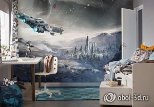 3D Фотообои  «Космический корабль»