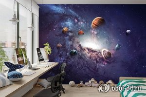 3D Фотообои «Парад планет»