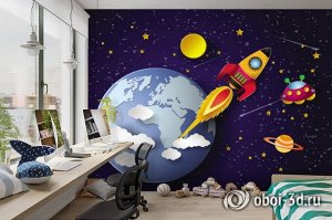 3D Фотообои «Космос для детской»