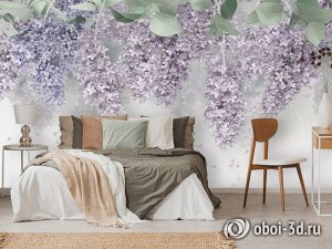3D Фотообои  "Сиреневый декор"