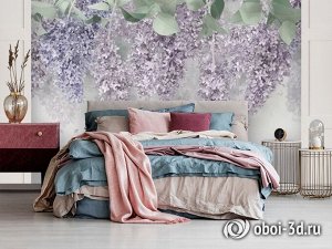 3D Фотообои  "Сиреневый декор"