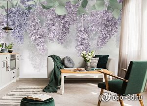 3D Фотообои  "Сиреневый декор"