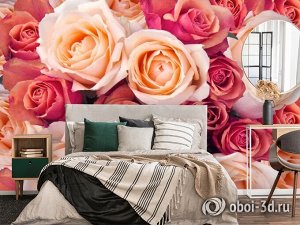 3D Фотообои «Ассорти из роз»