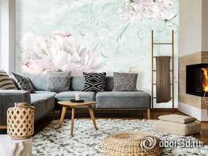 Design Studio 3D 3D Фотообои «Нежная композиция с пионами»