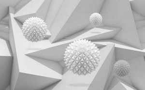 Design Studio 3D 3D Фотообои «Колючие шары на объемном фоне»