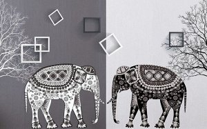 Design Studio 3D 3D Фотообои «Слоны в стиле модерн»