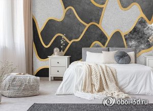 Design Studio 3D 3D Фотообои «Золотые волны»