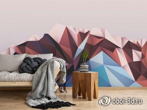 3D Фотообои «Полигональная гора»
