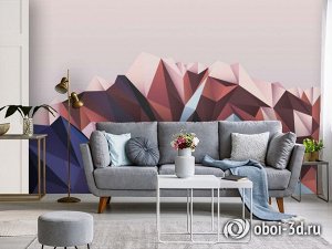 3D Фотообои «Полигональная гора»