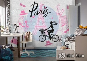 3D Фотообои «Париж с любовью»