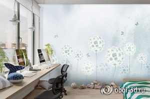 3D Фотообои «Небесные одуванчики»