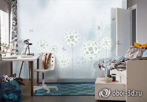 3D Фотообои «Небесные одуванчики»