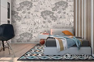 3D Фотообои «Лесные забавы»