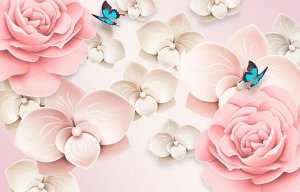 3D Фотообои «Карамельные цветы»