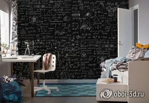 3D Фотообои «Доска с формулами»