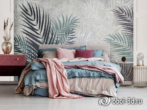 Design Studio 3D 3D Фотообои «Листья пальмы в сдержанных тонах»