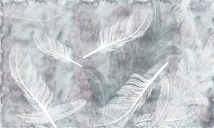 3D Фотообои  «Воздушные перья»